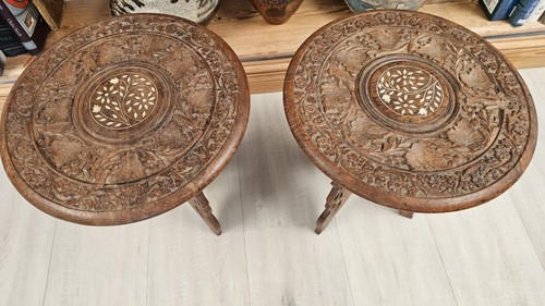 Vintage anglo indian carved - indian,