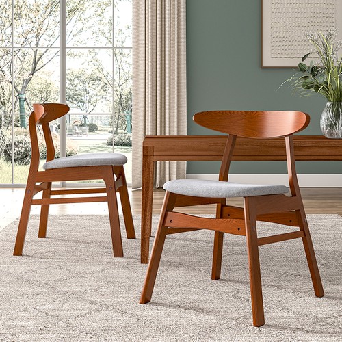 Solid oak wooden dining - wooden, chair