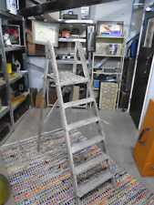 Vintage Wooden 5 Tread Step Ladder - 4'8" High. Ideal display item