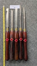 Henry Taylor Sheffield Diamic Chisel Set of 5 Woodturning Lathe Chisels
