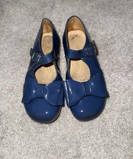 Girls Navy Blue Patent Leather