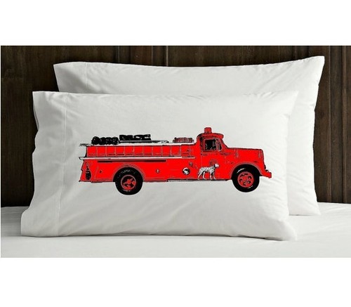 Red vintage fire - red, truck