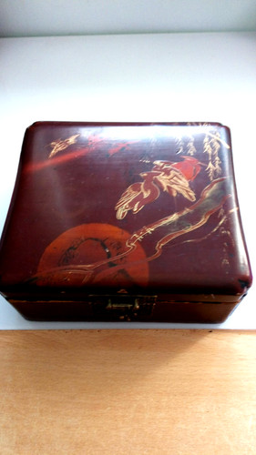 Vintage lacquered japanese - lacquered, box