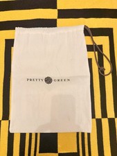Official Pretty Green Drawstring Shoe bag Cream Brown