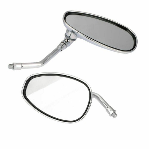 Pair chrome oval - a, mirrors