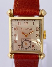 Vintage Bulova ‘Knickerbocker’ Gents Watch 1945 WW2 Art Deco Recently Serviced