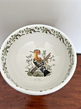 Portmeirion Birds of Britain Hoopoe  9" Serving Bowl Green Band England c1978