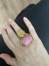 Yves Saint Laurent Ring Pink Stone - size 5 YSL