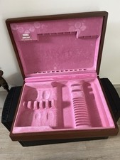 Vintage Viners Empty Cutlery Canteen Box Wooden Pink Mosaic