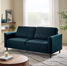 Logan 3 Seater Fabric/Faux Leather Sofa