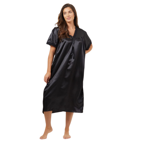 Ladies satin nightdress silky - nightdress,