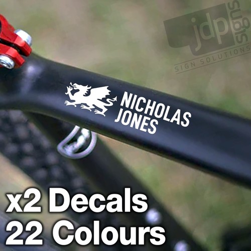 Personalised welsh flag - x2,