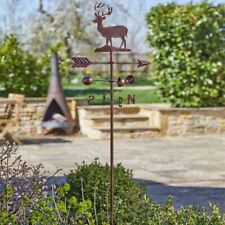 Stag Wind Weather Vane Garden Indicator Mobile Spinner Brushed Copper 170cm