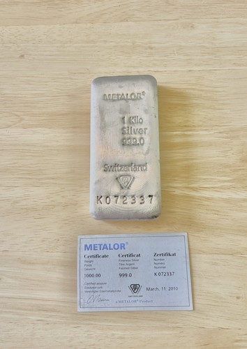 Metalor 1kg silver - 1kg, bullion