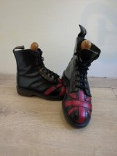 Tredair Boots- Union Jack- Black & Red- Size 5 UK- Amazing Boots