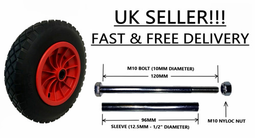 Red wheelbarrow wheel - pu,