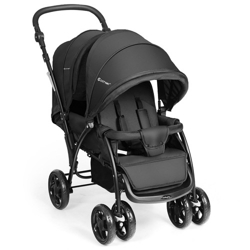 Double seat baby stroller - seat,