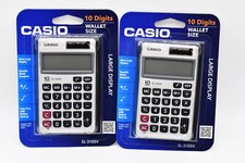 Lot of 2 NEW & SEALED Casio SL-310SV 10-Digit Wallet Size Basic Calculator
