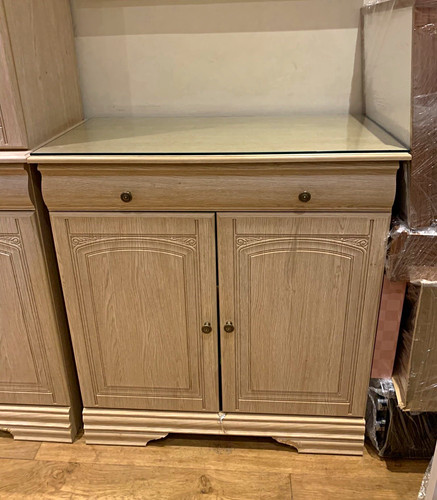 Beige oak display cabinet - display, 2