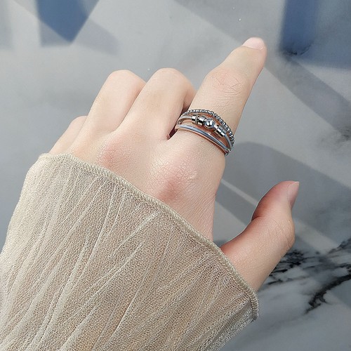 Silver anxiety fidget - silver, ring
