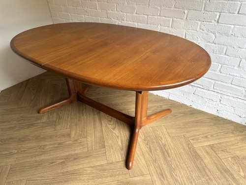 Danish teak oval dining table - teak,