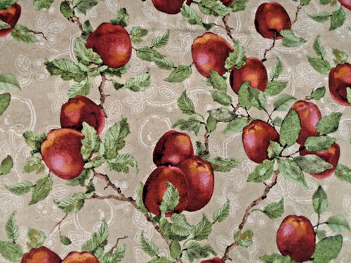 Vintage red apples - on, tan