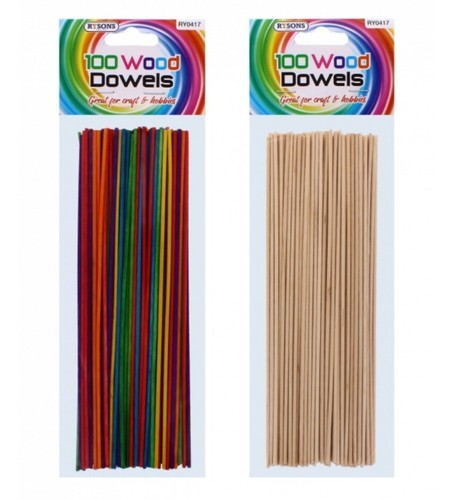 100pcs wooden dowels wood - dowels,