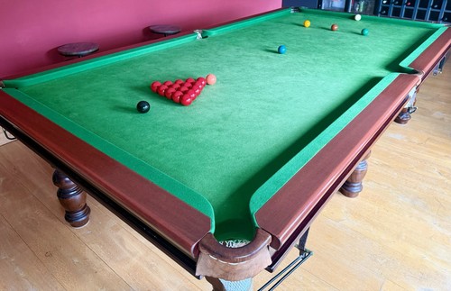 Slatebed snooker table - snooker, cues