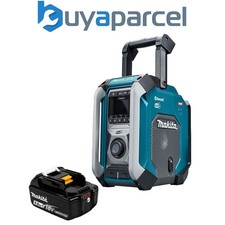 Makita MR007GZ Digital Site Radio DAB + Bluetooth USB Charger 18V + 5AH Battery 