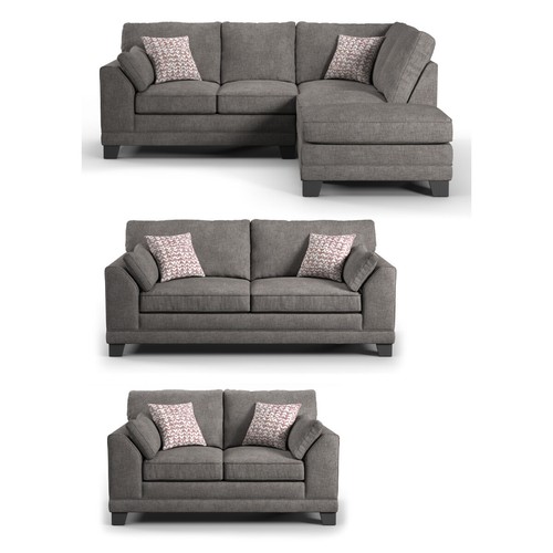 Hilliard grey corner sofa - hilliard,