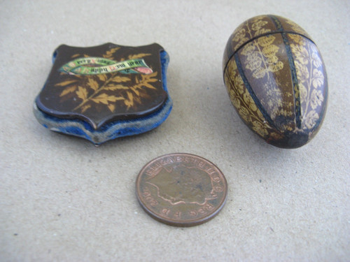 Antique mauchline fern - ware,