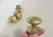 Vintage Brass Cabinet Knob Drawer Handle Pull Plate Old Cupboard  -£5each
