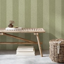 Green Stripe Textured Wallpaper M1866 Fine Harris Decor for Stylish Walls