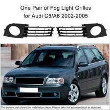 Pair Front Fog Light Grille Grill for Audi C5 A6 02-05 04 4B0807682T 4B0807681T