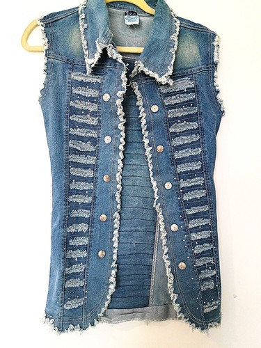 Skg brand distressed denim - skg,