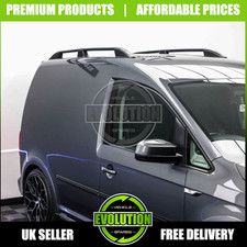 ROOF RAILS BARS SATIN BLACK RACK BAR ALUMINIUM FITS VW CADDY 2010-2019
