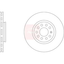 2x Brake Discs Vented For VW