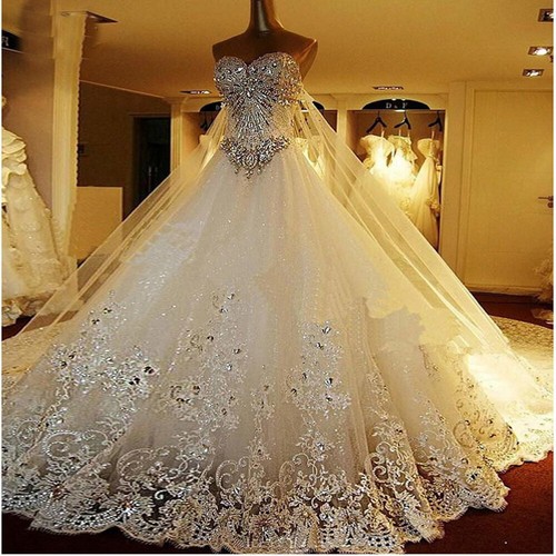 Luxury sparkle wedding dresses - luxury,