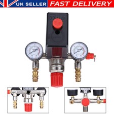 230V Pressure Switch Air Valve Manifold Compressor Control Regulator Gauges GB