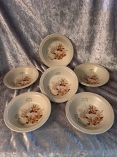 Poole Pottery Summer Glory Bowls Set Of 6 Excellent Condition 