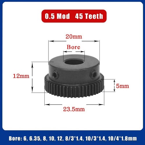 Mod teeth spur - 0.5, gears