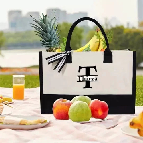 Personalized jute tote - jute, bag