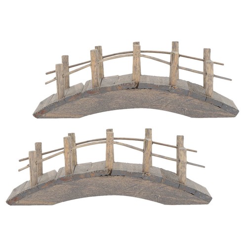 2pcs tiny wooden bridge - wooden,