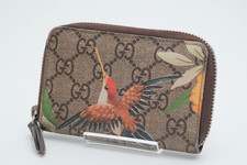 Gucci Tian Purse Coin Pouch Card Holder Compact wallet Bird Authentic