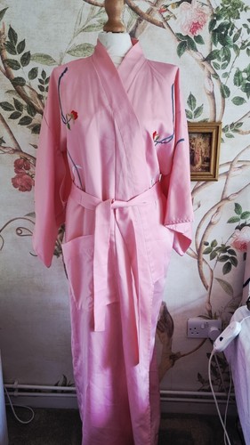 Vintage long japanese kimono - japanese,