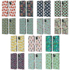 ANDREA LAUREN DESIGN FOOD PATTERN LEATHER BOOK CASE FOR APPLE iPHONE PHONES