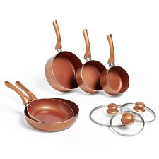 5 Piece Pan Set, Copper Stainless Steel Pan Set, Suitable For All Hob Types