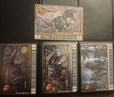 dinosaur king arcade cards- 4 rare fire dinos