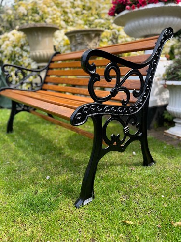 Cast iron and mahogany garden - and,
