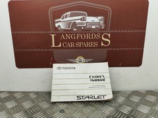 Toyota Starlet MK5 (EP91) Glanza Owners Handbook Manual